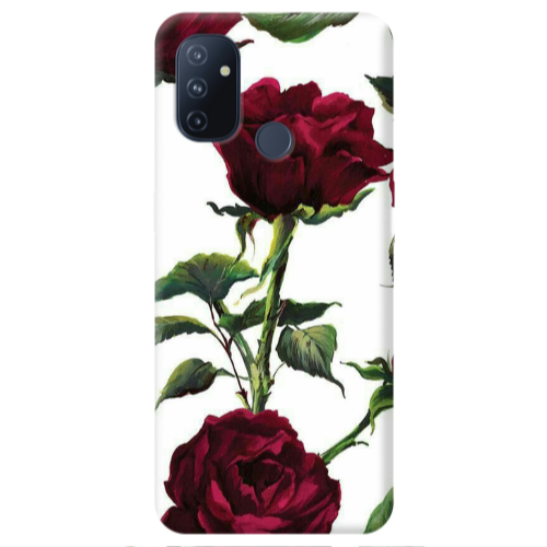 Oneplus Nord 100 Stemmed rose Transparent Silicone TPU Θήκη