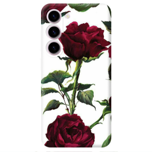 Samsung S23 Stemmed rose Transparent Silicone TPU Θήκη