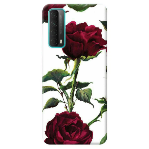 Huawei P Smart 2021 Stemmed rose Transparent Silicone TPU Θήκη