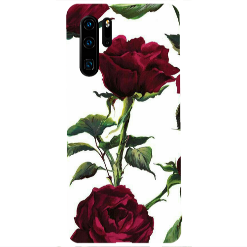 Huawei P30 Pro Stemmed rose Transparent Silicone TPU Θήκη