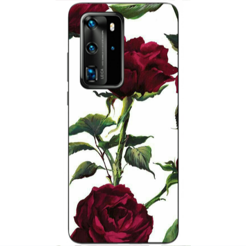 Huawei P40 Pro Stemmed rose Transparent Silicone TPU Θήκη