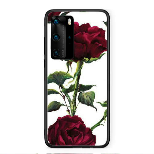 Huawei P40 Pro Stemmed rose Black Glossy Θήκη