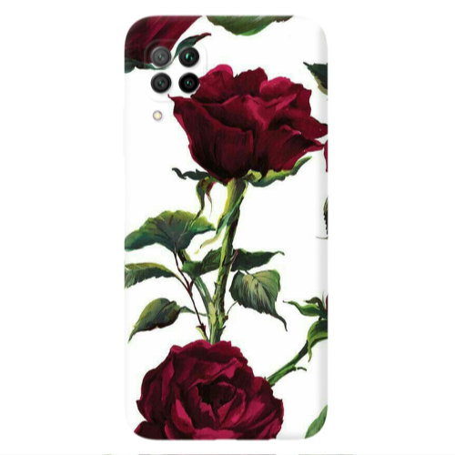 Huawei P40 Lite Stemmed rose Transparent Silicone TPU Θήκη