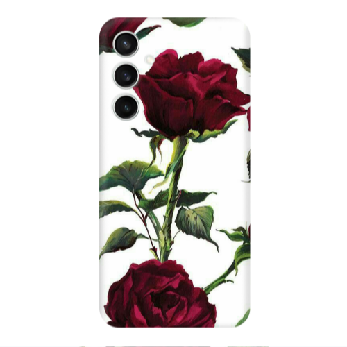 Samsung S23FE Stemmed rose Transparent Silicone TPU Θήκη