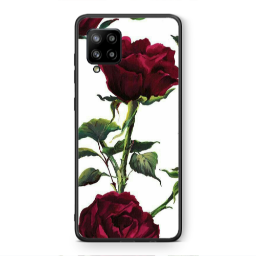 Samsung A42 5G Stemmed rose Black Glossy Θήκη