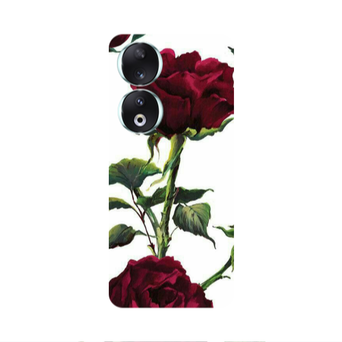 Honor 90 5G Stemmed rose Transparent Silicone TPU Θήκη