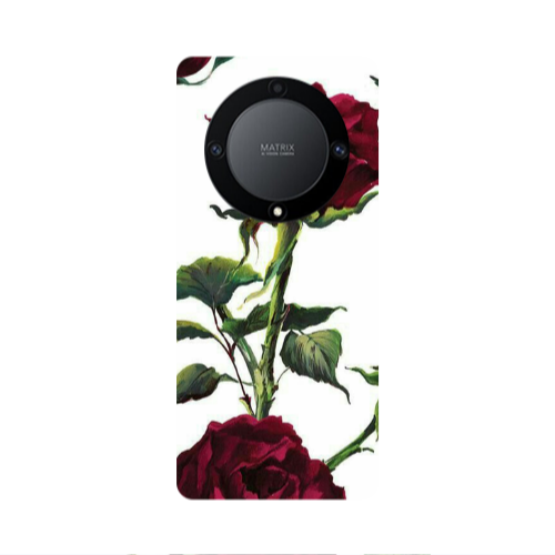 Honor Magic5 Lite 5G Stemmed rose Transparent Silicone TPU Θήκη