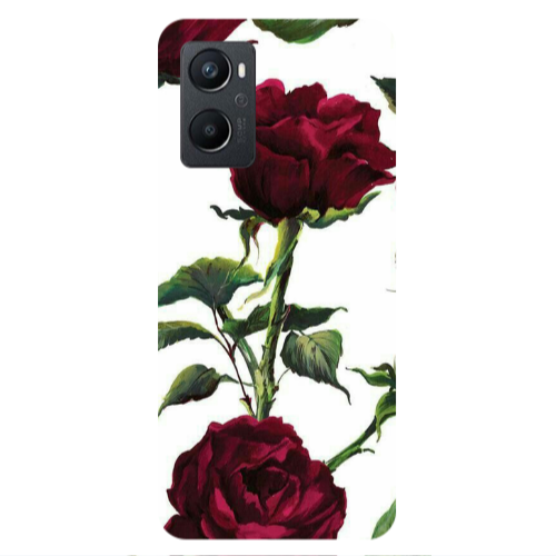 Oppo A 96 Stemmed rose Transparent Silicone TPU Θήκη