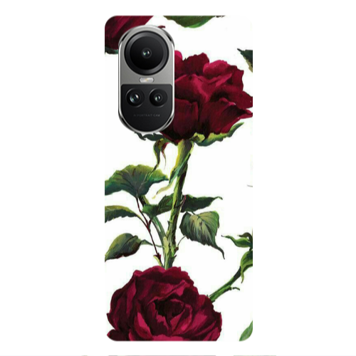 Oppo Reno10 5G Stemmed rose Transparent Silicone TPU Θήκη