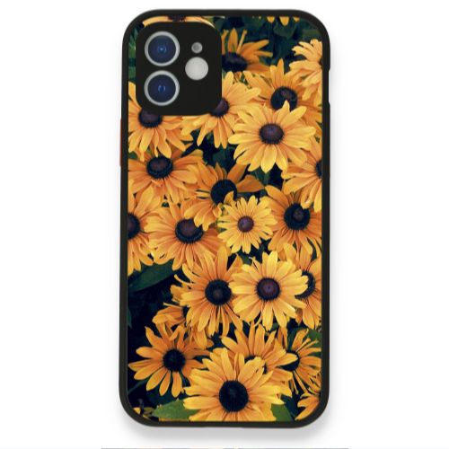 Apple iPhone 12 Daisy Black Glossy Θήκη