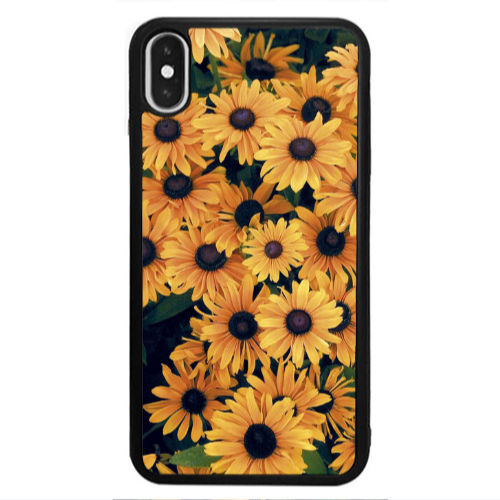 Apple iPhone X Daisy Black Glossy Θήκη