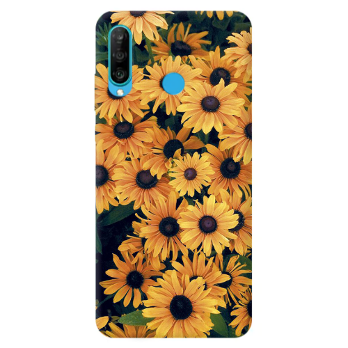 Huawei P30 Lite Daisy Transparent Silicone TPU Θήκη