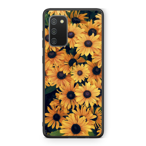 Samsung A02s Daisy Black Glossy Θήκη