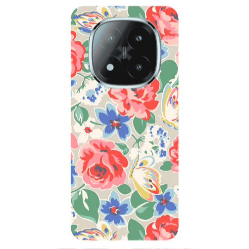 Xiaomi Redmi Note 14 Pro + 5g Lady roses Transparent Silicone TPU Θήκη