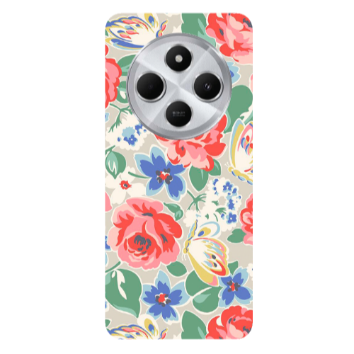 Xiaomi Redmi 14c Lady roses Transparent Silicone TPU Θήκη