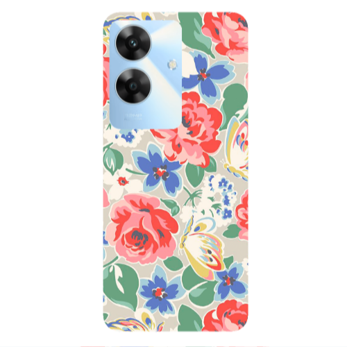 Realme Note 60 Lady roses Transparent Silicone TPU Θήκη