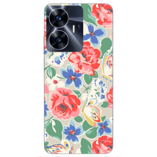 Realme Note 50 Lady roses Transparent Silicone TPU Θήκη