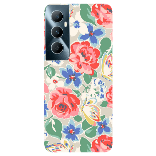 Realme C65 Lady roses Transparent Silicone TPU Θήκη