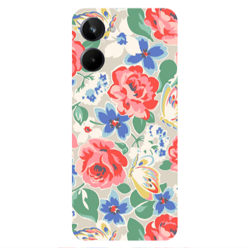 Realme 10 Lady roses Transparent Silicone TPU Θήκη