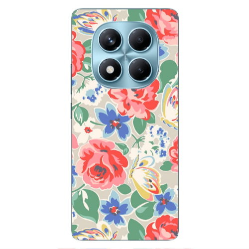 Xiaomi Redmi Note 14 Pro Lady roses Transparent Silicone TPU Θήκη