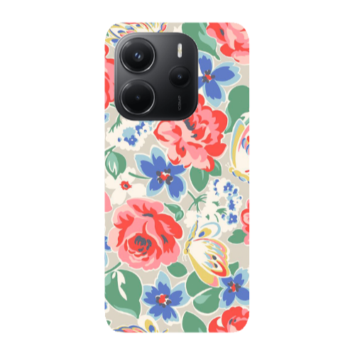Xiaomi Redmi Note 14 Lady roses Transparent Silicone TPU Θήκη