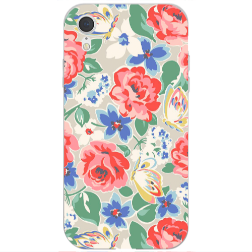 Apple iPhone Xr Lady roses Transparent Silicone TPU Θήκη