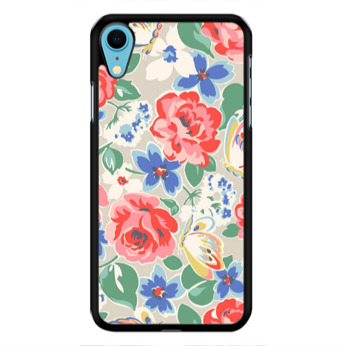 Apple iPhone Xr Lady roses Black Glossy Θήκη