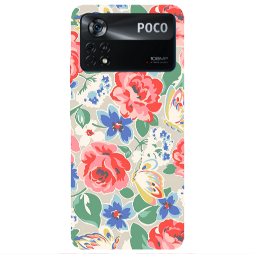 Xiaomi Poco X4 Pro Lady roses Transparent Silicone TPU Θήκη