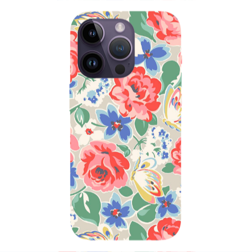 Apple iPhone 14 Pro Max Lady roses Transparent Silicone TPU Θήκη