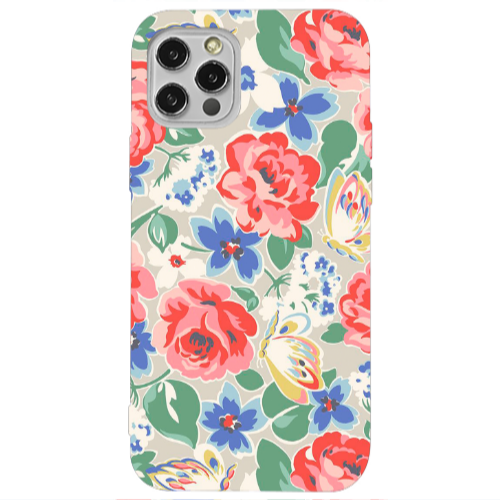 Apple iPhone 12 Pro Lady roses Transparent Silicone TPU Θήκη