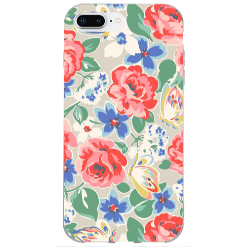 Apple iPhone 7 Plus Lady roses Transparent Silicone TPU Θήκη
