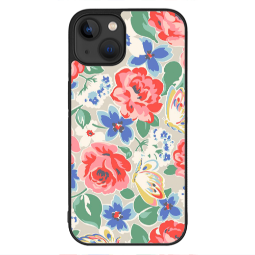 Apple iPhone 13 Mini Lady roses Black Glossy Θήκη