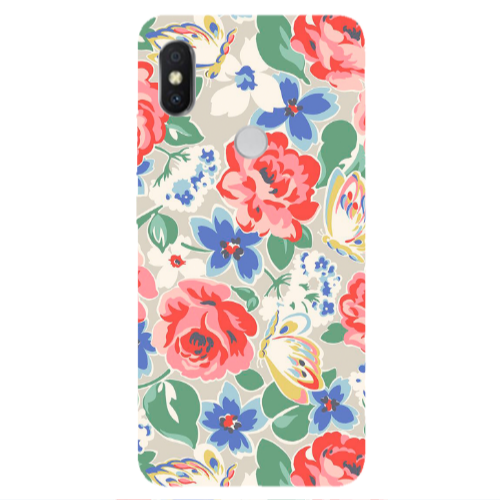 Xiaomi Redmi S2 Lady roses Transparent Silicone TPU Θήκη