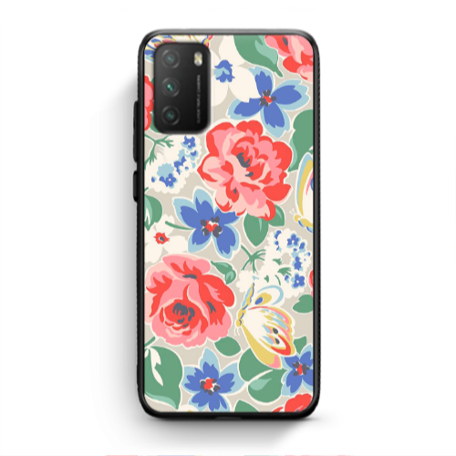 Xiaomi Poco M3 Lady roses Black Glossy Θήκη