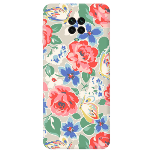 Xiaomi Redmi Note 9S Lady roses Transparent Silicone TPU Θήκη