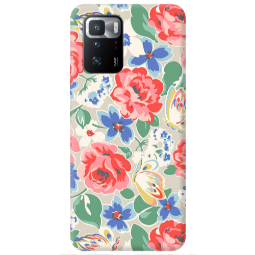 Xiaomi Poco X3 GT Lady roses Transparent Silicone TPU Θήκη