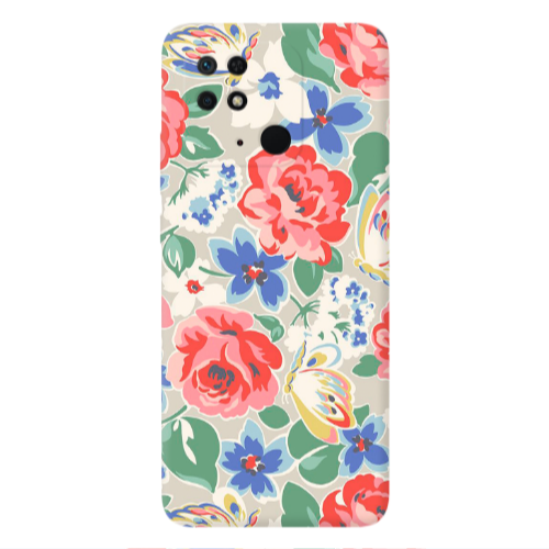 Xiaomi Poco C40 Lady roses Transparent Silicone TPU Θήκη
