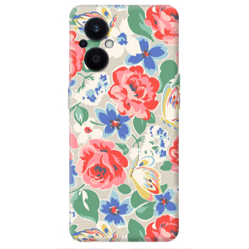 Oppo Reno 7 Lite Lady roses Transparent Silicone TPU Θήκη