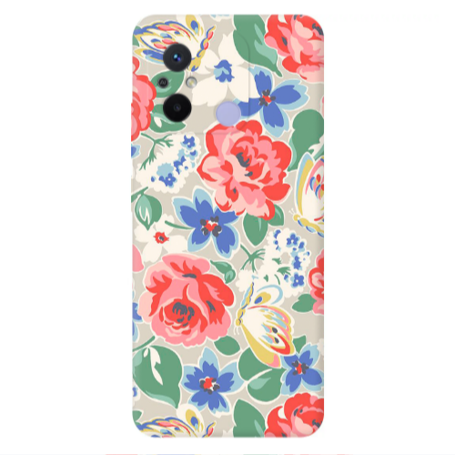 Xiaomi Redmi 12C Lady roses Transparent Silicone TPU Θήκη