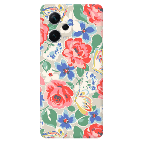 Xiaomi Redmi Note 12 5G Lady roses Transparent Silicone TPU Θήκη