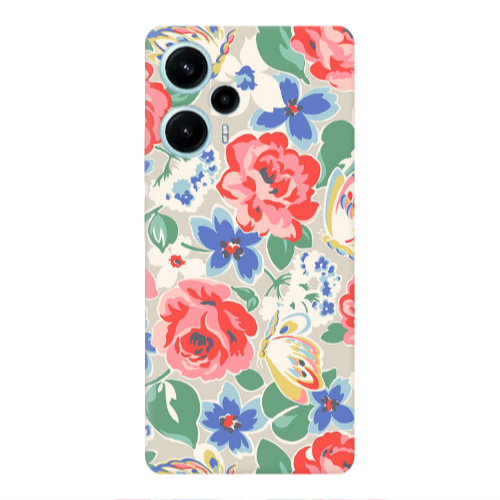 Xiaomi Poco F5 Lady roses Transparent Silicone TPU Θήκη