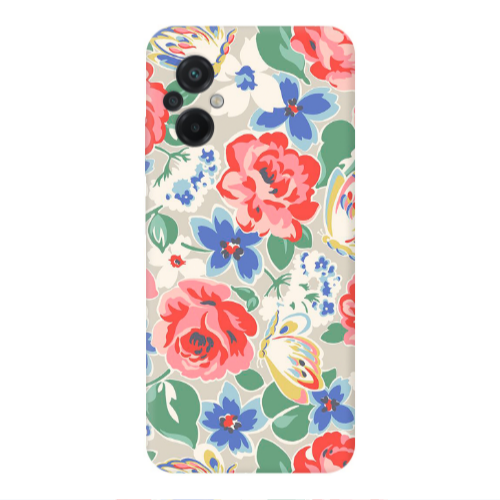 Xiaomi Poco M5 Lady roses Transparent Silicone TPU Θήκη