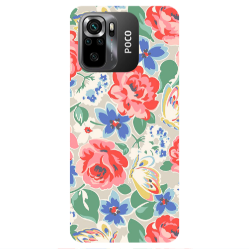 Xiaomi Poco M5 s Lady roses Transparent Silicone TPU Θήκη