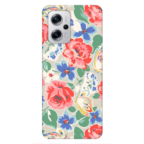 Xiaomi Poco X4 GT Lady roses Transparent Silicone TPU Θήκη