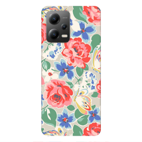 Xiaomi Poco X5 Lady roses Transparent Silicone TPU Θήκη