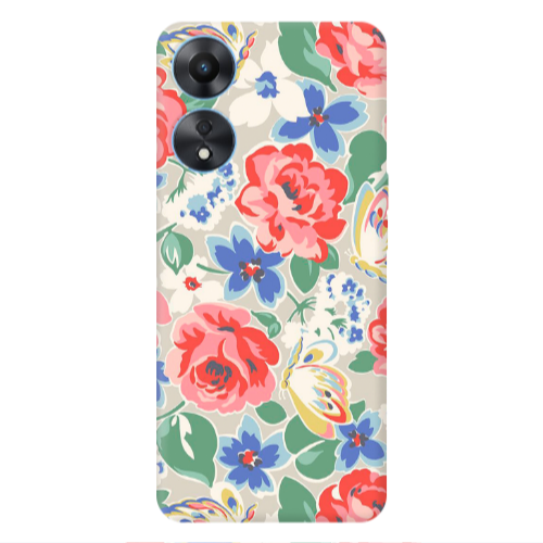 Oppo A 98 Lady roses Transparent Silicone TPU Θήκη