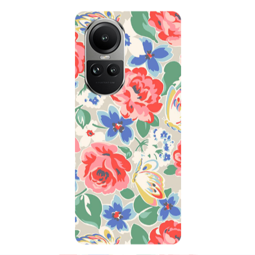 Oppo Reno10 5G Lady roses Transparent Silicone TPU Θήκη