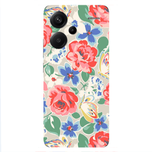 Xiaomi Redmi Note 13 Pro+ 5G  Lady roses Transparent Silicone TPU Θήκη