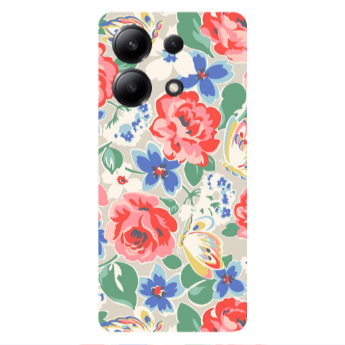 Xiaomi Redmi Note 13 4G Lady roses Transparent Silicone TPU Θήκη