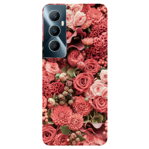 Realme C65 Rose festival Transparent Silicone TPU Θήκη